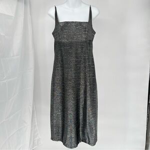Vintage My Michelle Midi Metallic Dress Size 13/14 Made In USA Y2K 90’s